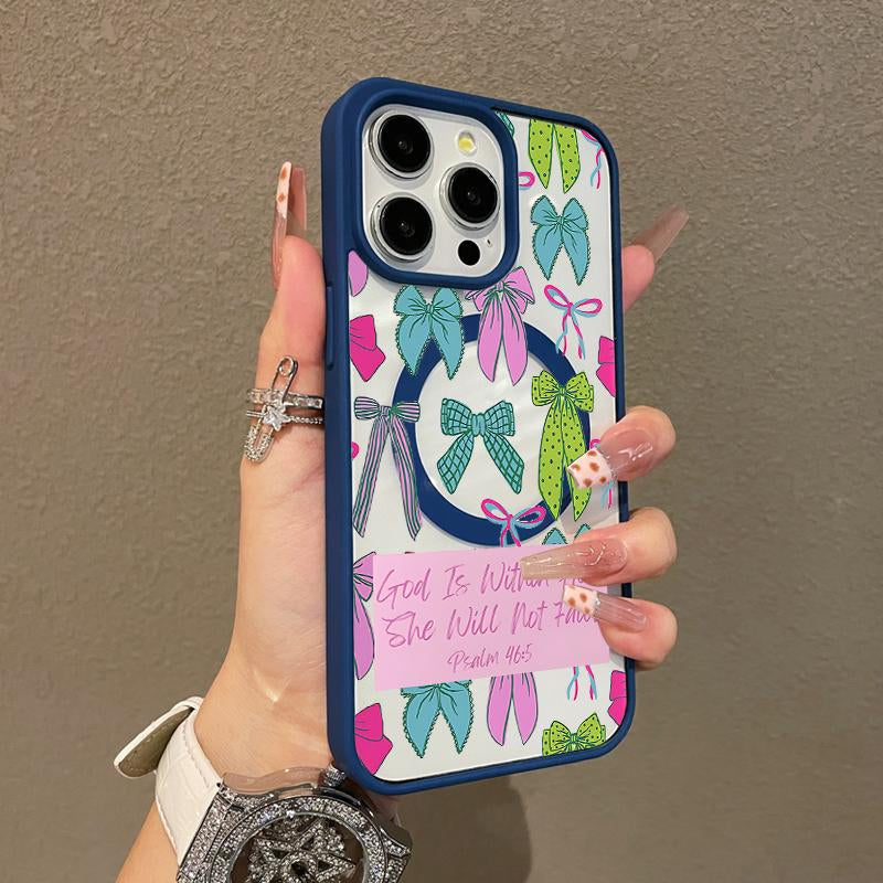 Premium Magnetic Case for Iphone11/12/13/14/15/16/Promax Colorful Bow Pattern Y2K Cased Magsafe Ready,Anti-Fall,Springtok and Ultra-Thin Design|Perfect for Everyday Use
