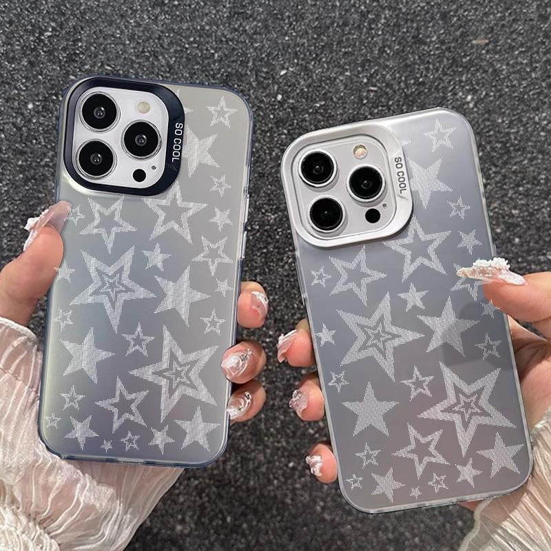Compatible for Iphone16 15 14 16Promax 16Pro 15Pro 13 12 11 Case, Clear Case Plain White Background Soft TPU Shockproof Protective Case Stylish Patterns Phone Case Nic Junk Phone Cases