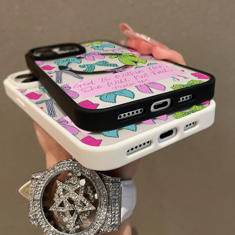 Premium Magnetic Case for Iphone11/12/13/14/15/16/Promax Colorful Bow Pattern Y2K Cased Magsafe Ready,Anti-Fall,Springtok and Ultra-Thin Design|Perfect for Everyday Use
