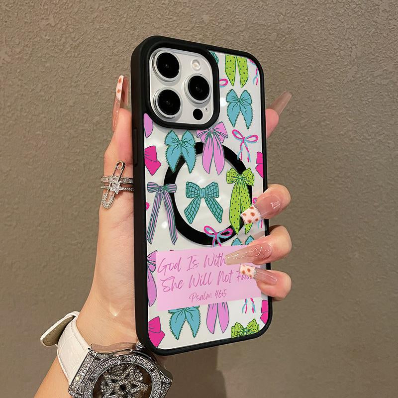Premium Magnetic Case for Iphone11/12/13/14/15/16/Promax Colorful Bow Pattern Y2K Cased Magsafe Ready,Anti-Fall,Springtok and Ultra-Thin Design|Perfect for Everyday Use