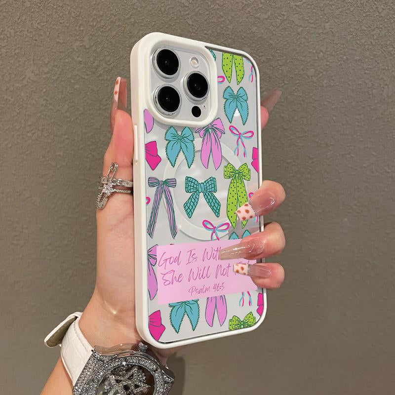 Premium Magnetic Case for Iphone11/12/13/14/15/16/Promax Colorful Bow Pattern Y2K Cased Magsafe Ready,Anti-Fall,Springtok and Ultra-Thin Design|Perfect for Everyday Use